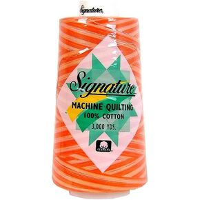 Signature Thread Machine Quilting Thread, 3000 yd, Variegated Orange Craze