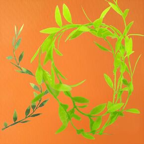 Miniature Leaf Vine 35IN,Fairy Garden Accessory,DIY Wreath,Miniature Greenery,Dollhouse Garland (Grape Leaf Vine)