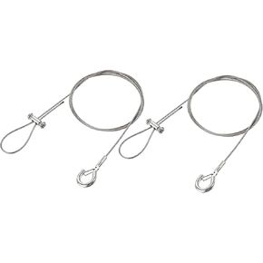 uxcell Picture Hanging Wire Kit, 2Set 1M Adjustable Hanger Wire Hook for Home Art Gallery Picture Kit, Load 66 Lbs, with Horizontal Fixing Screws