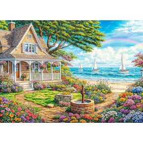 Beach Vacation Jigsaw Puzzles 1000 Pieces for Adults Charming Garden Flowers 1000 Piece Jigsaw Puzzles for Adults