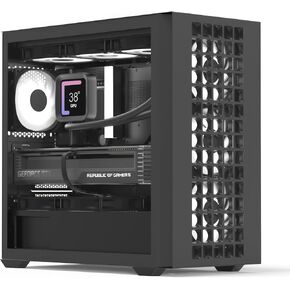 AeroCool D302A Mini Tower Case, 360mm Radiator Support, 11 Fan Slots, 410mm GPU, Backward-Facing m-ATX/Mini-ITX Motherboard, USB Type-C, Magnetic Dust Filter, Mesh Front Panel, Compact Build, White