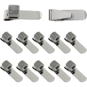 12 Pieces Metal Apple Pencil Holder, Silver Vertical Pen Spring Clip Organizer for Notebook Clipboard in home, school, office
