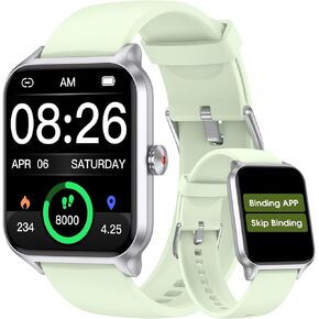 Smart Watch No App/Phone مطلوب ، ساعة ذكية 42 مم للنساء الرجال ، مشاهدة للياقة البدنية مع مراقبة معدل ضربات القلب ، تعقب النوم ، عداد الخطى ، عداد الخطوة ، IP68 مقاوم للماء ، لهواتف Android iOS in Kuwait