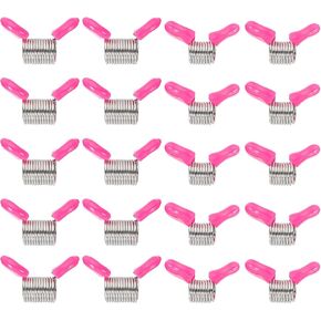 PATIKIL Bead Stopper for Jewelry Making, 20 Pcs 31mm/20mm Spring Bead Clamps Plated with Handle for Jewelry Bracelet Making, Pink