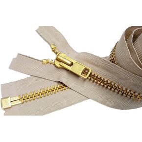 ykk® 26 "سترة شاقة إضافية سستة ykk #10 النحاس المنفصل ~ اللون 572 LT. Beige (1 Zipper/Pack)