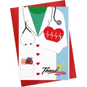 FLYAB Nurse Thank You Card - Clinical Instructor Gifts from Student with Envelope Nurse Graduation Card Clinical Instructor Gift for EMTs Essential Medical Staff Nurses Doctor Medical Healthcare Workers