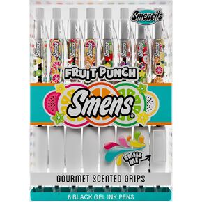 Fruit Fruit Punch Smens - أقلام الحبر السوداء الحاصلة على براءة اختراع ، Point ، 8 Count - Fun ، لطيف ، بارد ، أقلام الرائحة للأطفال