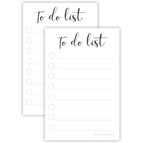 Daily Checklist Notepad - Things to Do Big Sticky Notes | Made in USA, 2-Pack, 50 Pages, 4x6