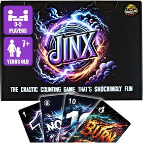 Jinx - لعبة البطاقات سريعة الخطى للعائلة والأصدقاء | من السهل التعلم ، اللعب السريع | سن 7+ | 3-5 لاعبين | 10 دقائق وقت اللعب | حشو التخزين المثالي