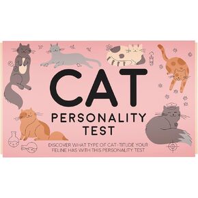 Gift Republic Cat Personality Test Cards - Discover Your Cat’s Unique Traits & Attitude with 100 Fun-Filled Cards for Cat Lovers & New Cat Owners, Pink