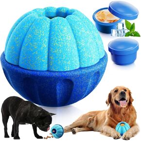 متعددة الاستخدامات معالجة ألعاب كرة الاستغناء عن الكرة ، Frozen - Lick - Plower Esser - لعبة ألغاز الكلاب التفاعلية ، لعبة إثراء الكلاب الدائمة ، ألعاب صغيرة متوسطة المتوسطة تمضغها لإبقائها مشغولة في تخفيف القلق
