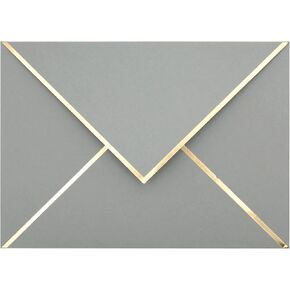 A7 Occants - V Flap Foil Border Border Producury Accounts Provices for 5 "× 7" بطاقات - لحفل الزفاف ، الدعوات ، دش الطفل ، الصور ، التخرج ، عيد ميلاد ، دش الزفاف - 5.25 "× 7.25" (أبيض ، 25 حزمة)
