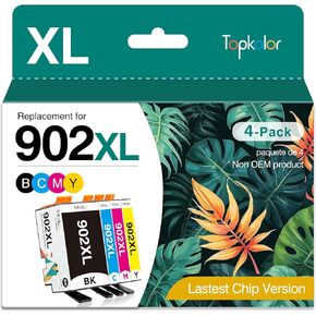 902XL خراطيش حبر حبر لطابعات HP استبدال لـ HP 902 XL HP 902XL حبر حزمة حزمة التحرير والسرد من أجل HP OfficeJet Pro 6978 حبر خراطيش 6968 6970 6960 6962 6958 ، 4 عبوات