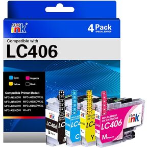 LC406 خراطيش حبر لاستتبدال خراطيش حبر متوافق مع Brother LC406XL لـ MFC-J4335DW MFC-J5855DW MFC-J6555DW MFC-J4535DW MFC-J4345DW MFC-J555DW