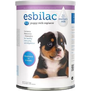 Pet -Ag Esbilac Puppy Milp Absed Powder - 28 Oz - صيغة جرو مجفف مع البريغية والبروبيوتيك والفيتامينات للحي الأطفال حديثي الولادة حتى ستة أسابيع من العمر - يسهل هضمها