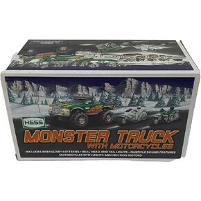 Hess C-46 2007 Monster Truck مع دراجتين ناريين ، أخضر وأبيض