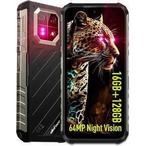 هاتف Ulefone Armor 22 متين، IP68/IP69K، زاوية عريضة 64 ميجابكسل وكاميرا رؤية ليلية 64 ميجابكسل، شاشة 6.58 بوصة FHD + 120 هرتز، 16 جيجابايت + 256 جيجابايت MTK Helio G96، 6600 مللي أمبير، شحن سريع 33 وات، أندرويد 13، IR Blaster - أسود