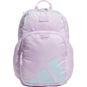 adidas Boys' Midway Backpack (28L) Durable Student Athletic Gym Laptop Book Bag Girls, Silver Pebble Grey/Black/Lucid Lemon Yellow, One Size