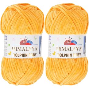 2-Pack Himalaya Dolphin Baby Yarn – Velvety Soft Chenille Yarn for Plush Amigurumi Toys, Baby Blankets, and Cozy Crochet & Knitting Projects (80345) in Saudi Arabia