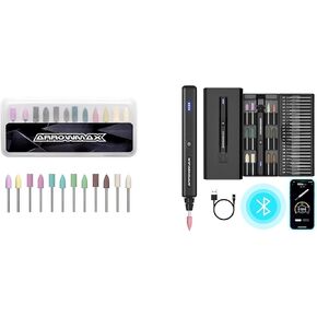 Am Arrowmax Mini Electric Electric Pen & Am Arrowmax 12 PCS بتات تلميع الأشكال المتنوعة