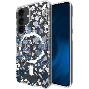kate spade new york Samsung Galaxy S25 Ultra Case - [Magnetic and Wireless Charging] - Designer Phone Case - Flowerbed Blue Gems