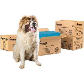 Petsworld تدريبات هائلة على الكلاب ومنصات قعادة ، 37 × 54 بوصة - مقاومة للدموع مع دعم قوي للتسرب ، شريط لاصق اختياري ، 25 العد