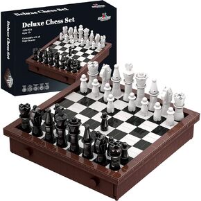 Building Block Chess Set - 1,024 Pcs Build Your Own Chess - Game Pieces & Board, Compatible with The Major Brand of Building Blocks