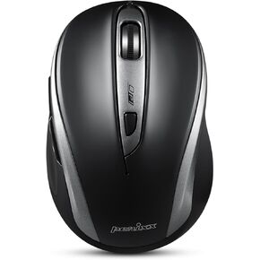 Perixx PERIMICE-721SW Wireless Ergonomic Mouse - 5 Button Optical Design - Silent Clicks - Compatible for Desktop and Laptop PC - Wireless 2.4 GHz - Silver White