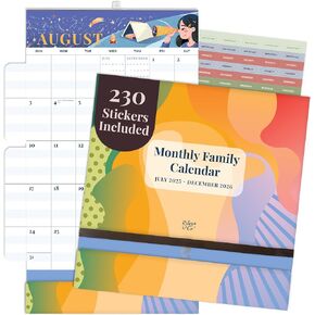 Rileys & Co. MOM Calendar 2025 43.5cm × 67.5 سم ، تقويم الحائط العائلي للأنشطة العائلية ، تقويم الجدار المغناطيسي مع خيار للتعليق ، تخطط Moms IT التقويم لقائمة التسوق والأحداث والرحلات