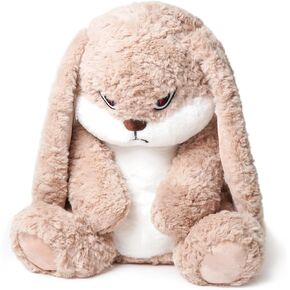 19.6 inch Bunny Stuffed Animals, Soft & Cute Rabbit Plush Toys, Grumpy Bunny Plush, Rabbit Stuffed Animal, As a Gift for Mother's Day (Brown)