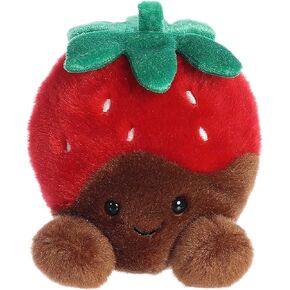 AURORA® ASODENAL PALM PALS ™ Valentino Chocolate Strawberry ™ محشو بالحيوان - اللعب بحجم الجيب - متعة قابلة للتحصيل - Red 5 Inches
