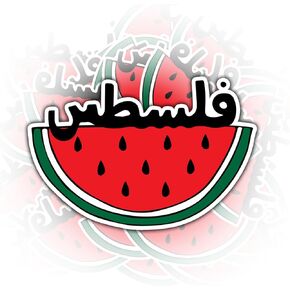 3pcs فلسطين بطيخ مورس رمز فلسطين حرة للأطفال المراهقين ، وملصقات الفينيل المقاومة للماء ، وملصقات الكمبيوتر المحمول الجمالي ، وملصقات لزجاجات المياه 2 بوصة