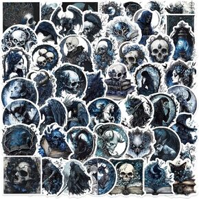 50pcs Cthulhu Stickers Dark Aesthetics Gothic Stickers,Horror Stickers for Water Bottle Laptop Luggage Skateboard Planner Scrapbooking,Waterproof Vinyl Horror Decals for Teens Adults (Cthulhu)