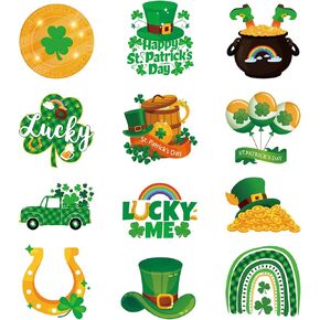 ملصقات يوم 360pcs St. Patrick ، ​​ملصقات Shamrock Lucky Clover Day Day Day for Crafts Scrapbook St Patrick's Day Party Forms Supplies in Kuwait
