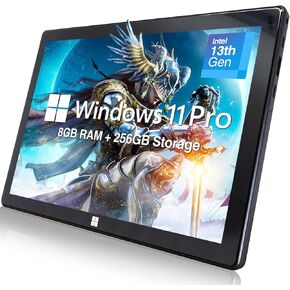 Fusion5 10.1" Windows 11 Home Full HD Tablet PC - Nov 2023 Model - FWIN232 PRO N5-8GB DDR5 RAM, 256GB SSD Storage, N100 Quad-Core CPU, Full HD, HD Webcam, Expandable Storage