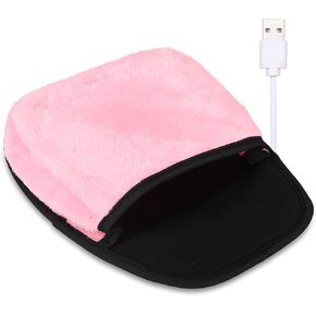 تسخين Mousepad - وسادة كمبيوتر مدفوعة USB مع حراسة المعصم أكثر دفئًا ، ومكتب دافئ فسيح للرجال والنساء (02)
