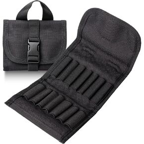 Tactical Ammo Pouch 14 Round Rifle Bullets Holder Foldable Molle Shell Pouch Ammo Wallet for Hunting Shooting Ammunition Storage Bag Utility Magazine Pouch for Bullets