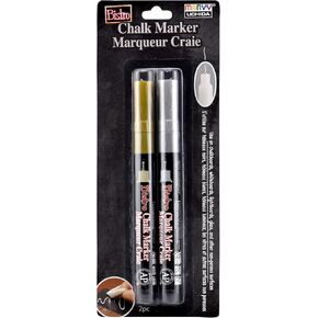 Marvy Uchida Bistro Marker 2 Pack Chalk Pen, Gold and Silver 2