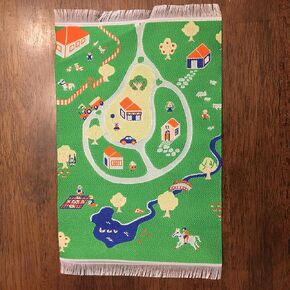 1:12 Scale Dollhouse Miniature Kids 'Room Carpet Room Area Rase Rugh Turkey Style D ؛ 10 "x6" سجادة