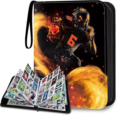 900 BOKER BISHOLL CARD BINDER ، 9 جيب للبطاقات الرياضية مع سوستة مع 50 أكمام بطاقة بيسبول قابلة للإزالة ، تناسب بطاقات التداول in Saudi Arabia