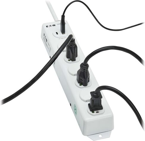 Tripp Lite Eaton Medical Hospital Power Strip with 2 USB Charging Ports, 6 Outlets + 2ft Cord, UL 1363 Certified Power Strip, Wall & Under-Desk Mount, Lifetime Manufacturer's Warranty (PS-602-HGUSB) in Kuwait