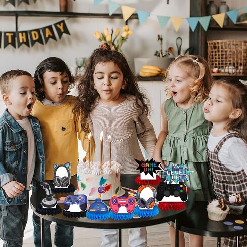 8PCS BBQ Honeycomb Centerpieces,BBQ Centerpiece for Table Birthday Party Decorations colour Table Topper Centerpiece Birthday Baby Shower Party Decor in Saudi Arabia