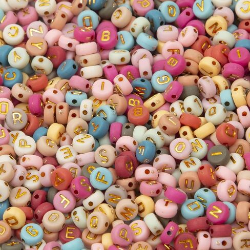 1000pcs 4x7mm خطاب جولة حبات الاكريليك الأبيض مع الحروف الفضية الأبجدية لتصنيع المجوهرات أساور الصداقة (فضية بيضاء) in Kuwait