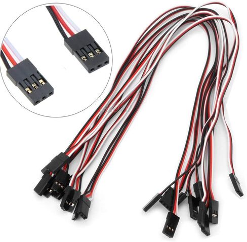 10pcs 50cm JR Male to Female Servo Cable Extension Cord Lead Futaba Extension Cable (JR Male to Female) in Kuwait