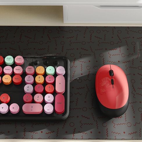 x UBOTIE Colorful Wireless Keyboard and Mouse Combo, Full-Sized Office Keyboard with Typewriter Flexible Keys, 2.4GHz Dropout-Free Connection, Optical Mouse for PC Laptop(Purple Colorful) in Saudi Arabia