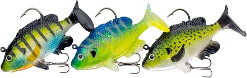 Sunrise Angler Fishing Lures, Pre-Rigged Soft Swimbaits | Paddle Tail |Flanged Tail |Bluegill in Kuwait