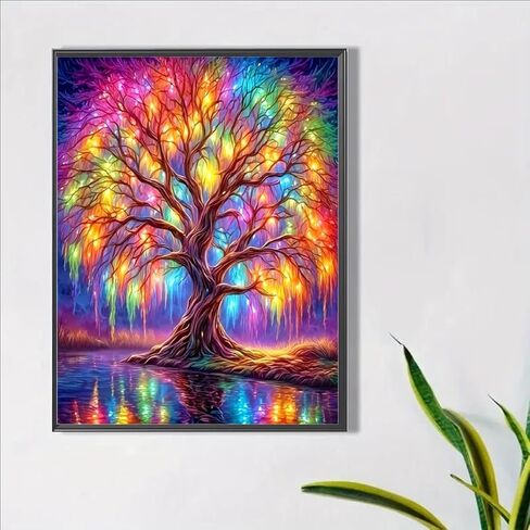 wavaiov 5D Diamond Painting Kits for Adult, Birds Flower Diamond Art Kits for Beginners, DIY Full Drill Floral Diamond Dot Gem Art Kits for Home Decor 12 x 16 Inch in Kuwait