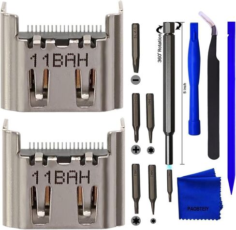 PAOBTEIY 2 Pack HDMI Port Replacement for xbox one X With 10-in-1 Kits in Saudi Arabia