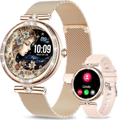 GADIXY Smart Watches for Women(Make/Answer Call) with Diamond:1.1" AMOLED Fitness Tracker for Heart Rate/Blood Pressure/SpO2/Sleep Monitor,Digital Running Women Smart Watch for Android/iOS in Saudi Arabia