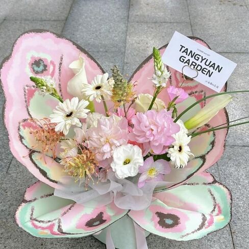 Xizhi 20 Sheets Brooffly Butterfly Flower Buequet Paper Flower Flower Wapping Paperging Wraps Floral Flor Platistments for Valentine's Day Mother's Wedding (White+Black) in Saudi Arabia